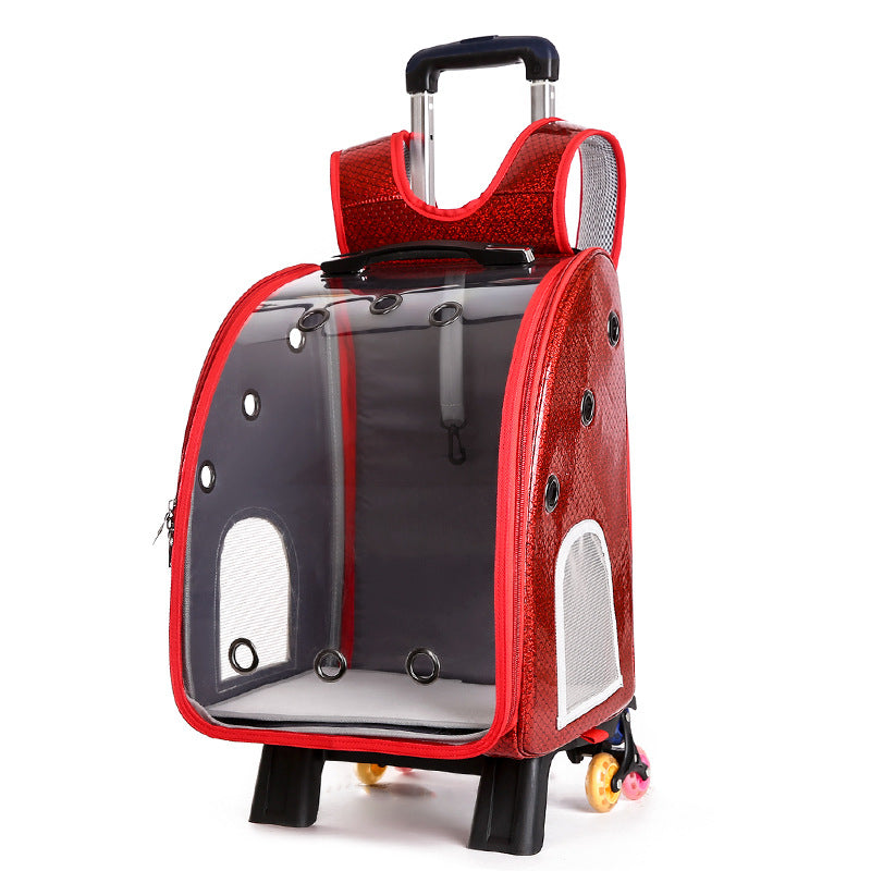 Pet Trolley Transparent Folding Bag
