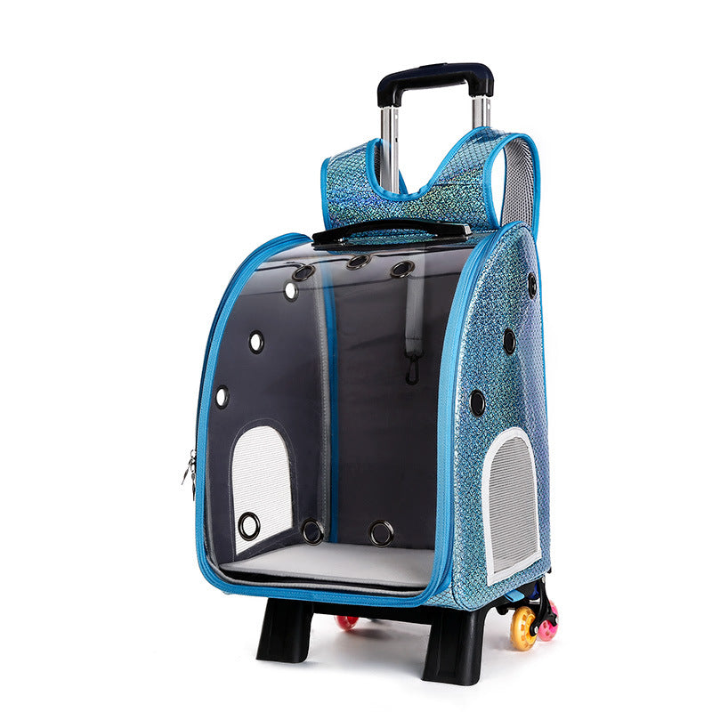 Pet Trolley Transparent Folding Bag