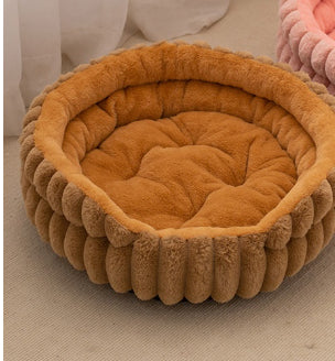 Pet Cat Nest Straight Rabbit Plush Pet Bed