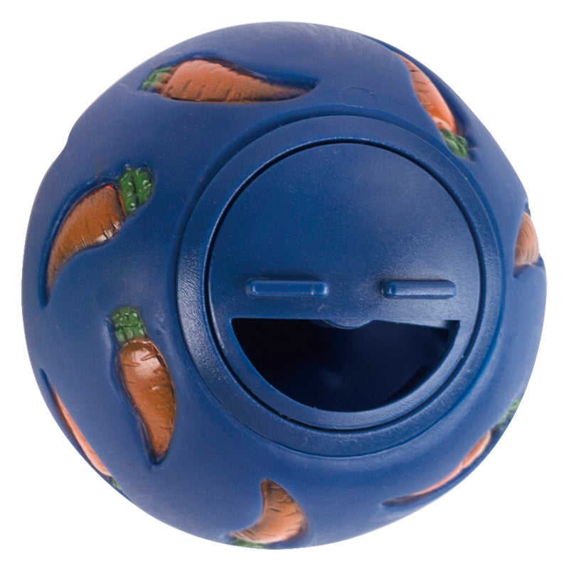 Pet rabbit misses a feeding ball