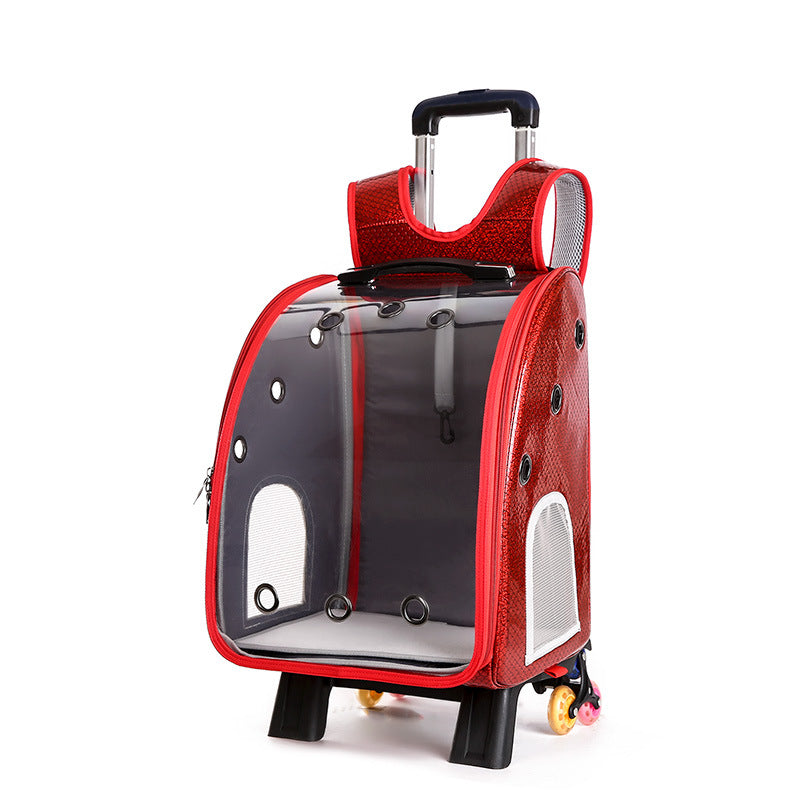 Pet Trolley Transparent Folding Bag