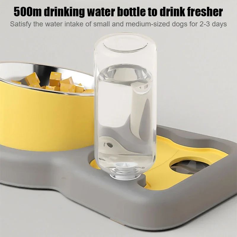 Pet Feeder Bowls Pet Feeder Water Bottle Set