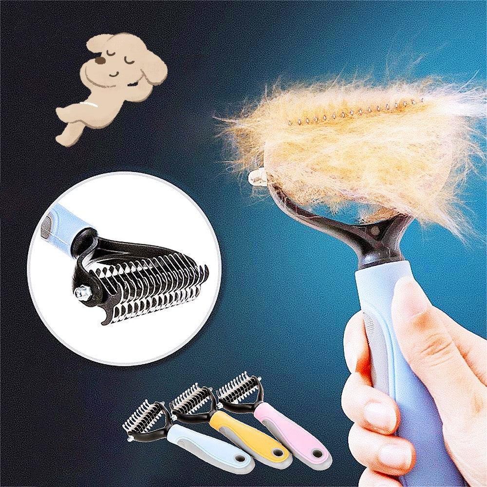 Stainless Double-sided Pet Brush Hair Removal