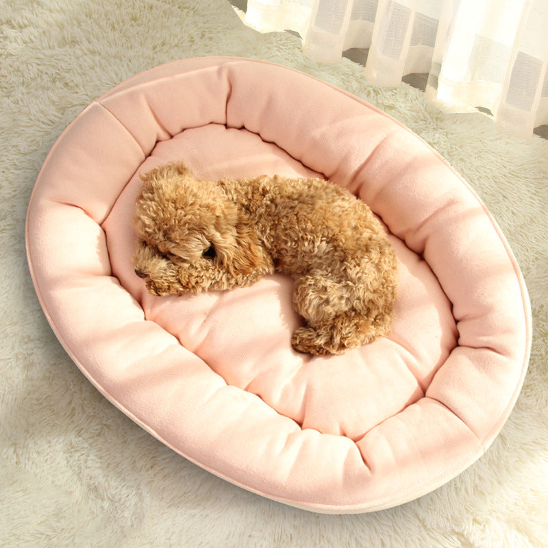 Thickened round plush pet basin