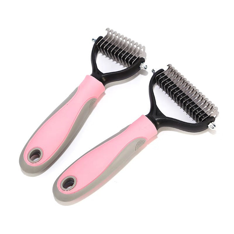 Stainless Double-sided Pet Brush Hair Removal