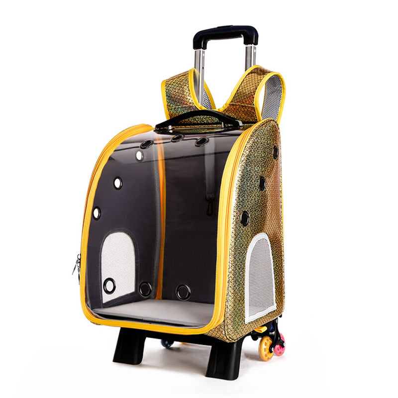 Pet Trolley Transparent Folding Bag