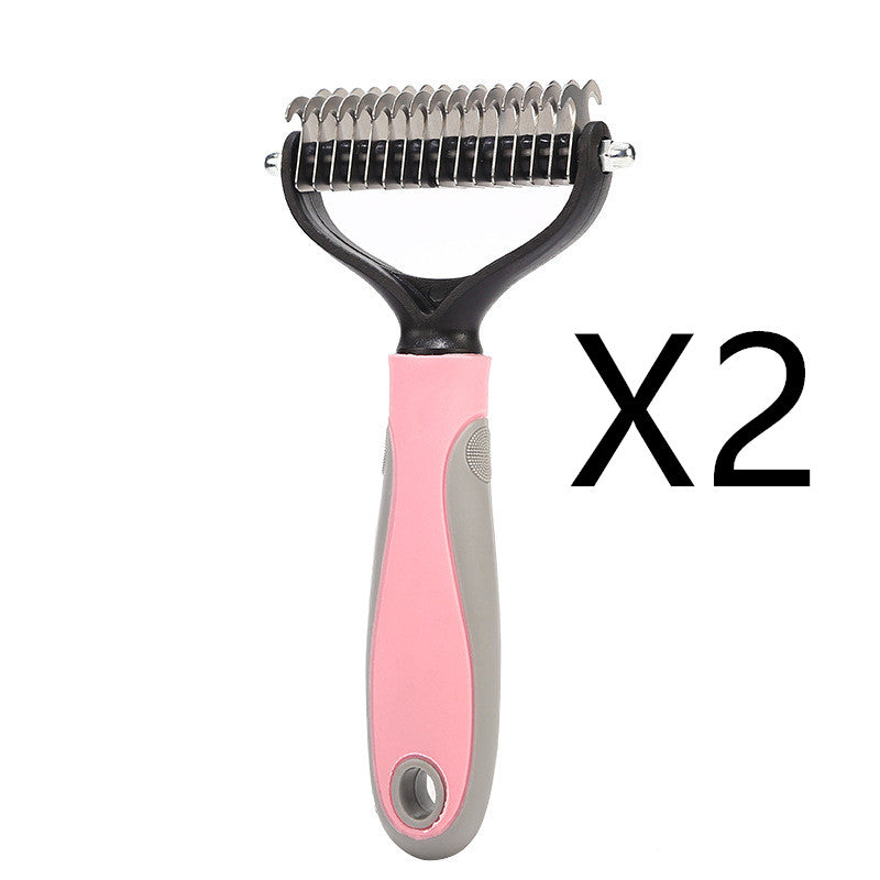 Stainless Double-sided Pet Brush Hair Removal