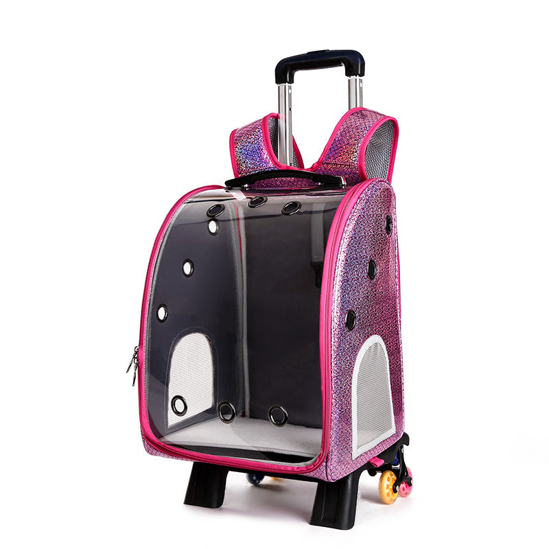 Pet Trolley Transparent Folding Bag