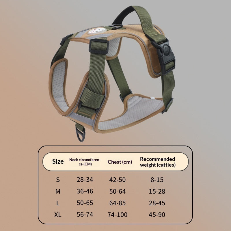 Large Dog Chest Harness Leash Portable